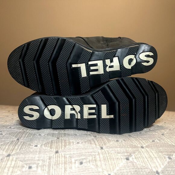 Sorel Joan Of Arctic II Hidden Wedge Heel Black Boot Women 8.5 Waterproof - Picture 15 of 16